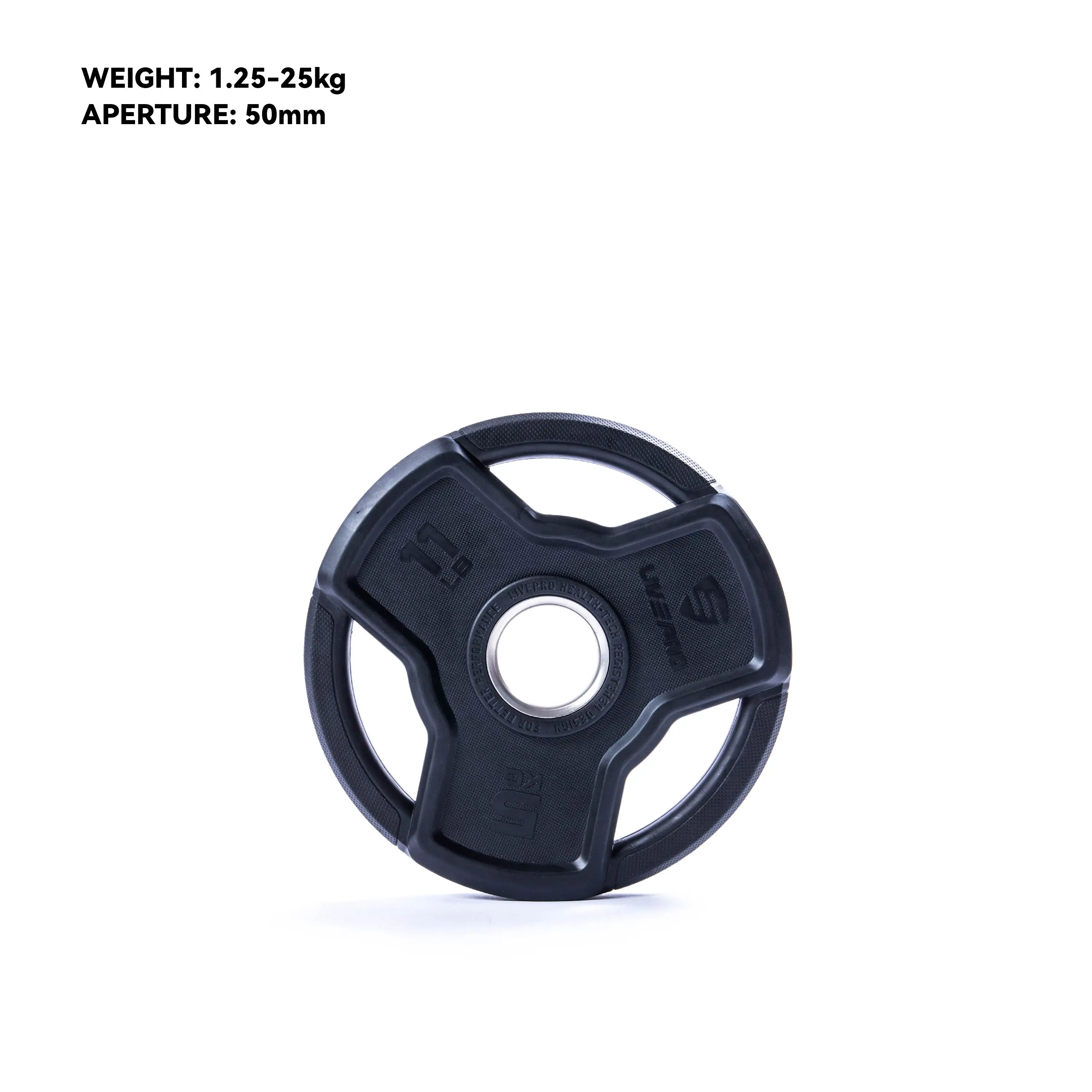 LIVERPRO KG Mark Professional Wholesale Custom Logo Free Weight Colored Rubber Bumper Weight Barbell Plate