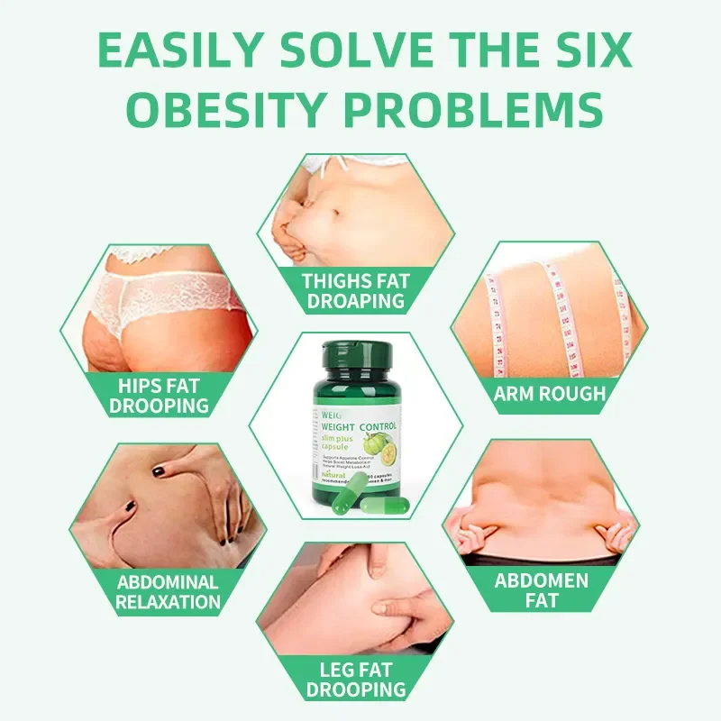 Custom Weight Management Capsules Slim Plus Pills Natural Herbal Supplement for Women Fat Reduction Capsules