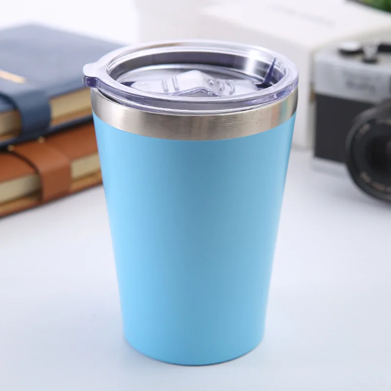 Eco Friendly Double Walled 12oz Insulated Vacuum Metal Tumblers Stainless Steel Travel Coffee Cups
