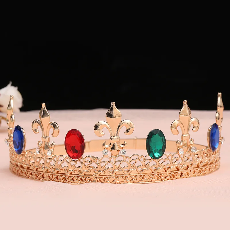 luxurious miss universe beauty pageant crown princess bridal crystals diamond royal tiara round full circle king crown for men