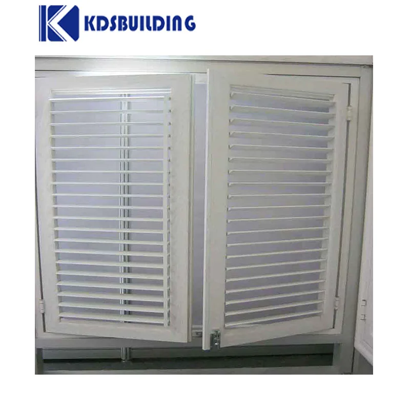KDSBuilding Pvc Clear Glass Tilt And Turn Blind Upvc Window  Small Louver With NFRC Certificate For Offices