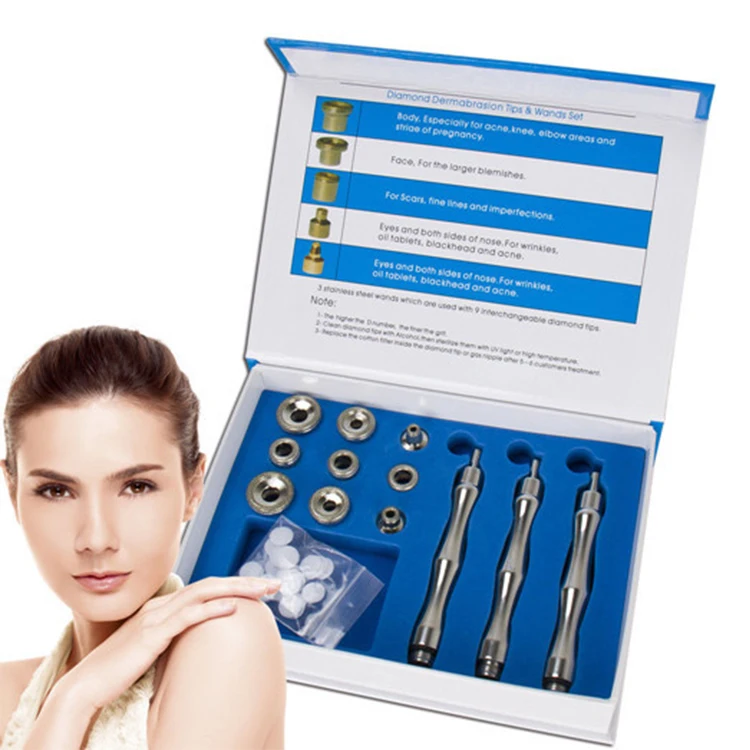 Dermabrasion Peel Head Kit Diamond Tip Peel Small Microdermabrasion Facial Diamond Micro-Carved Head