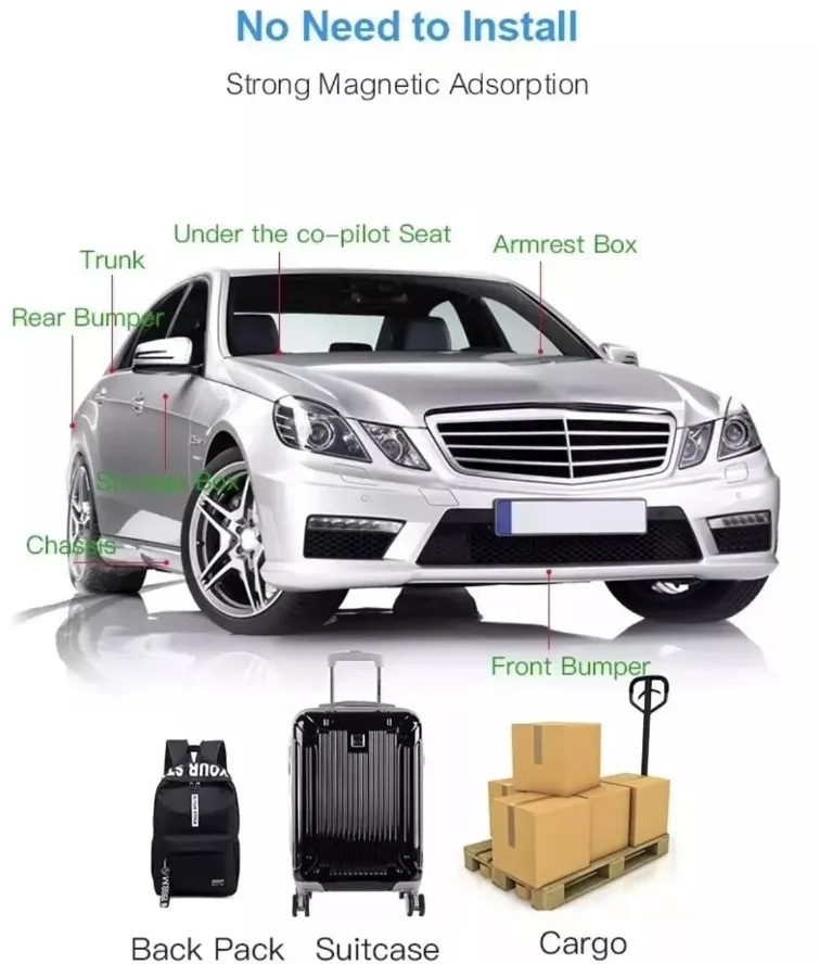 Mini Anti-Lost Tracking Device Locator Tracker Strong Magnetic GPS Tracker