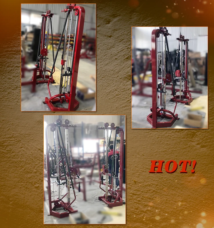 Commercial Gym equipment  pin selection strength machine  world fitness Dual Cable Adjustable cable crossover machine