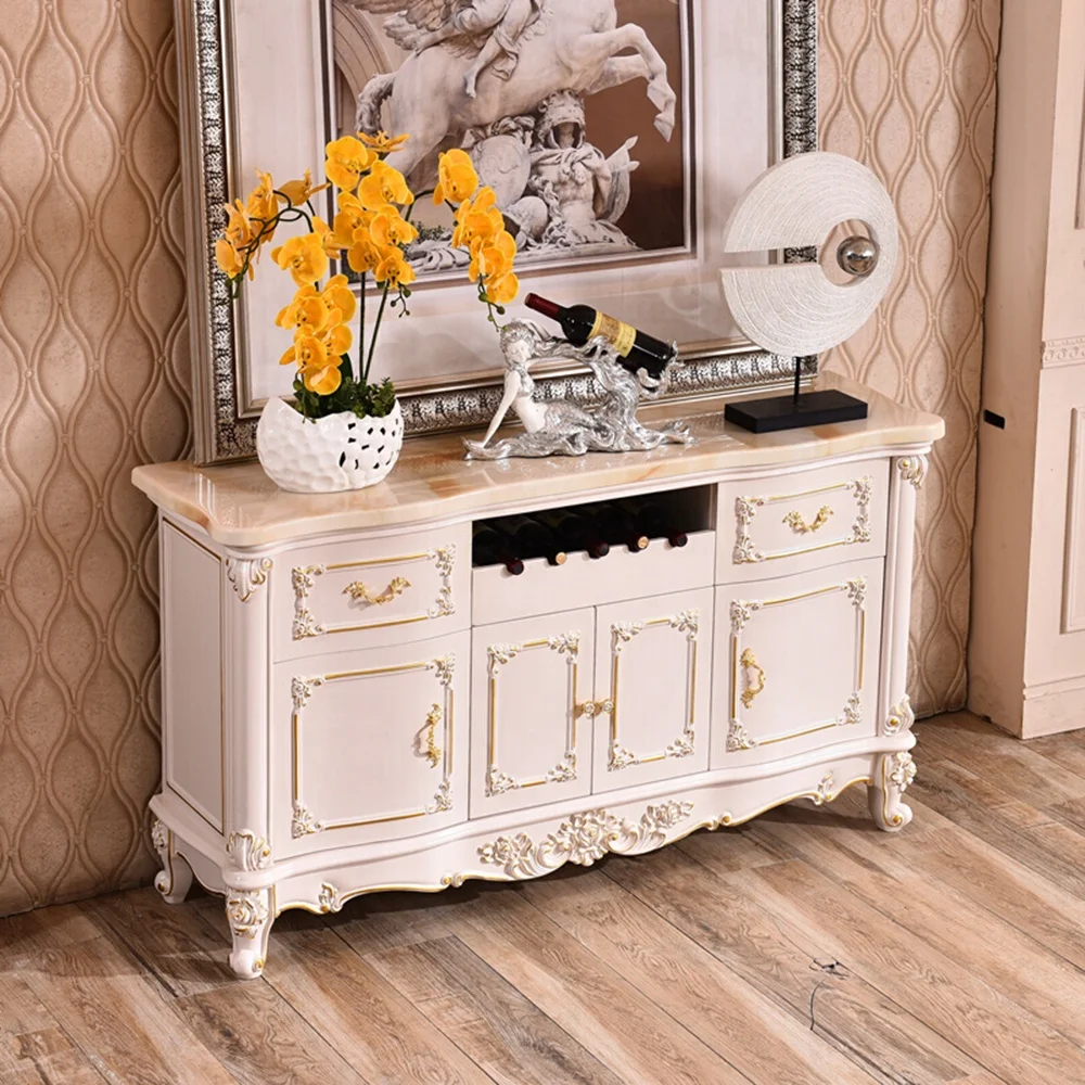 Классический дубовый боковой набор для гостиной деревянное украшение винтажный шкаф хранения домашней