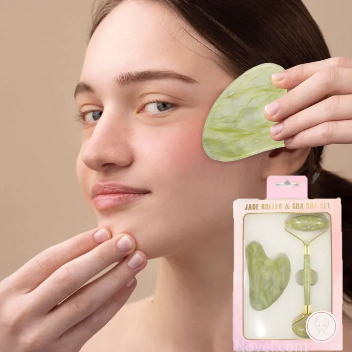 Natural Crystal Facial Anti-aging Gua Sha Board Gemstone Skincare Massage Jade Stone Guasha Tool
