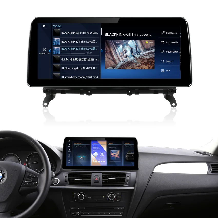 12.3 inch 1920*720p Android 13 Upgrade Screen Carplay Multimedia GPS Navi for BMW X3 F25 X4 F26 NBT System