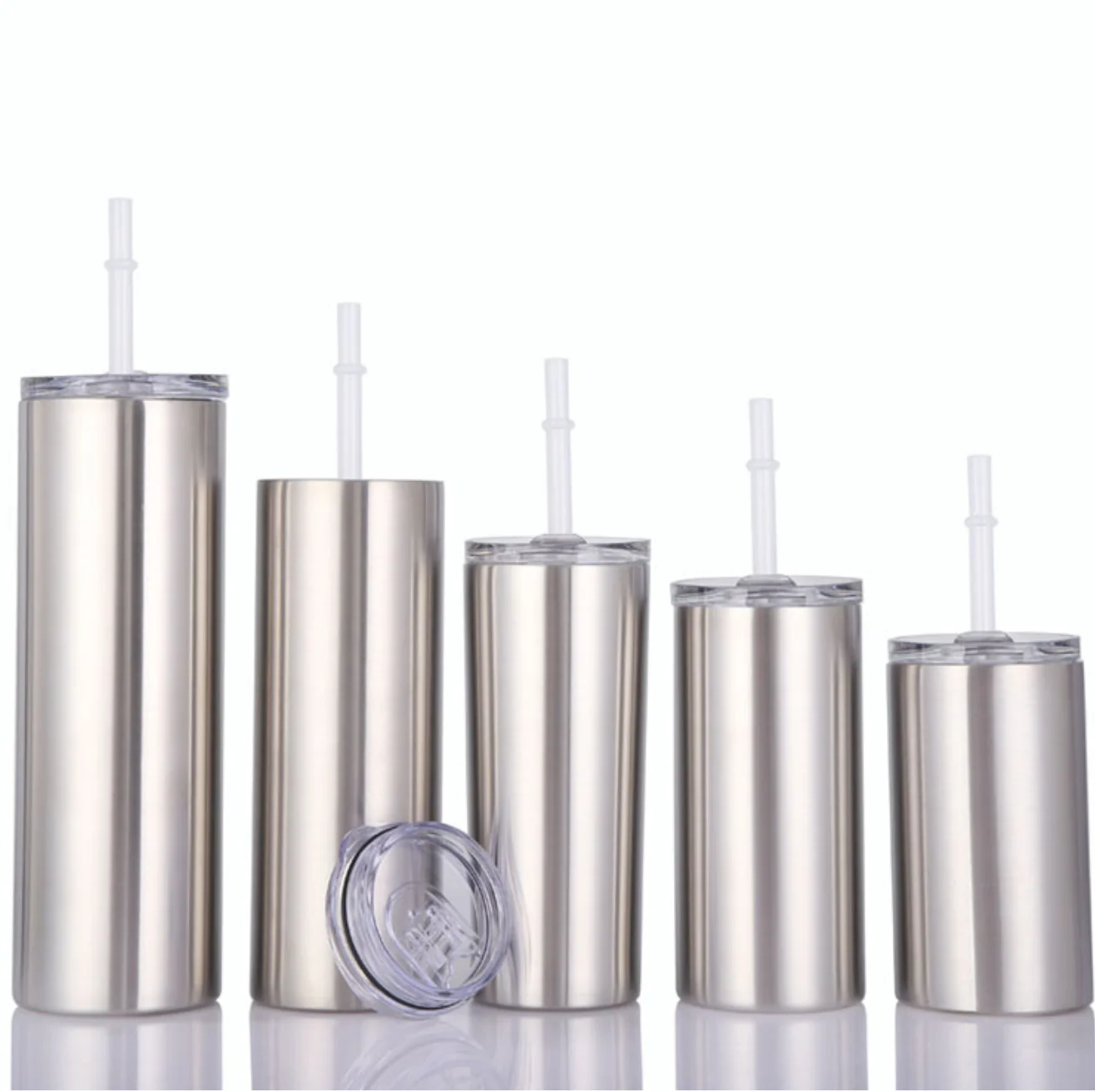 Wholesale 20oz 30oz Skinny Blanks Straight Tumbler Double Wall Stainless Steel Tumbler Cups In Bulk