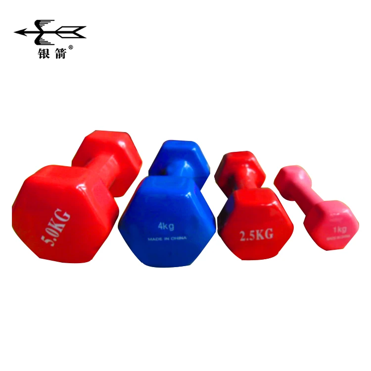Fitness Custom Color 1kg 3kg 5kg 10kg Vinyl Dumbbell Weights Aerobic Gym Women Kid Hex Neoprene Dumbbell Set