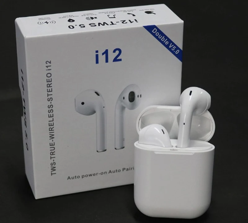 
High Quality i12 TWS Touch Control HiFi True wireless headphones fit for all phone 