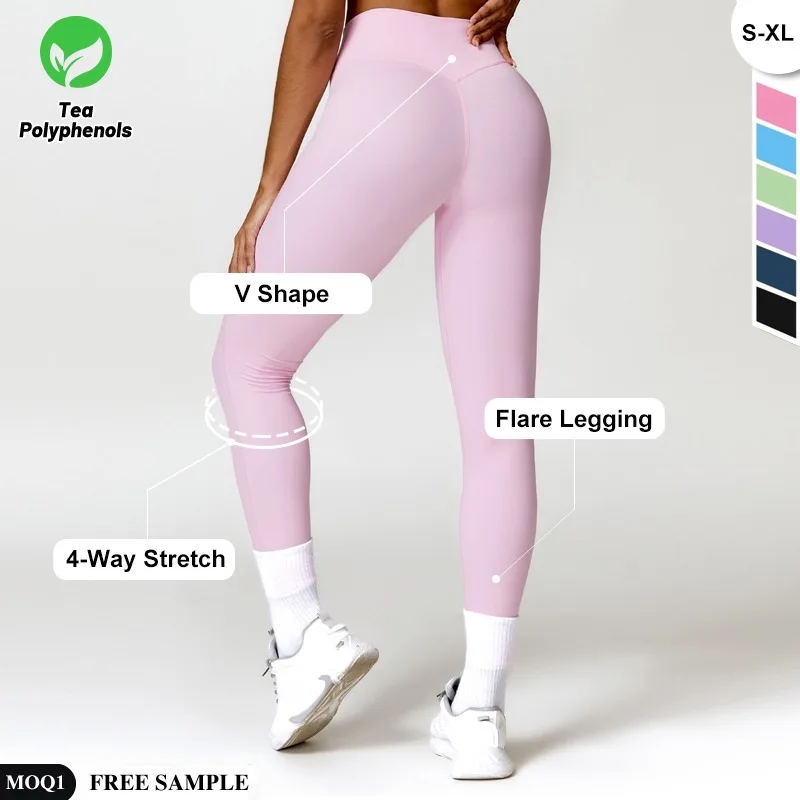 Custom Scrunch Yoga Leggings High Waist Seamless Sport Gym Set Clothing for Women Active Wear Workout Clothes Fitness Sportswear