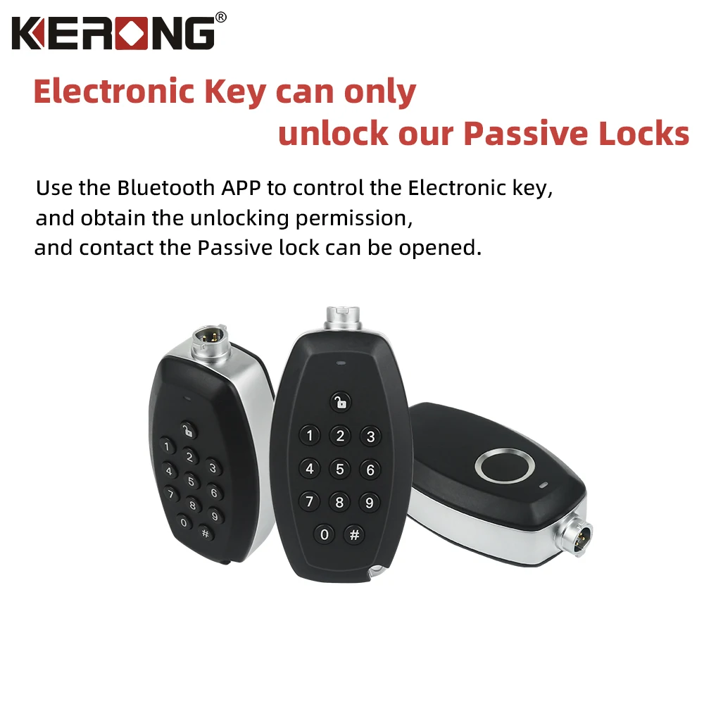 KERONG Management System Passive Battery-free Cam Lock  Handle Lock unlock by Electronic Key and Lock Management System