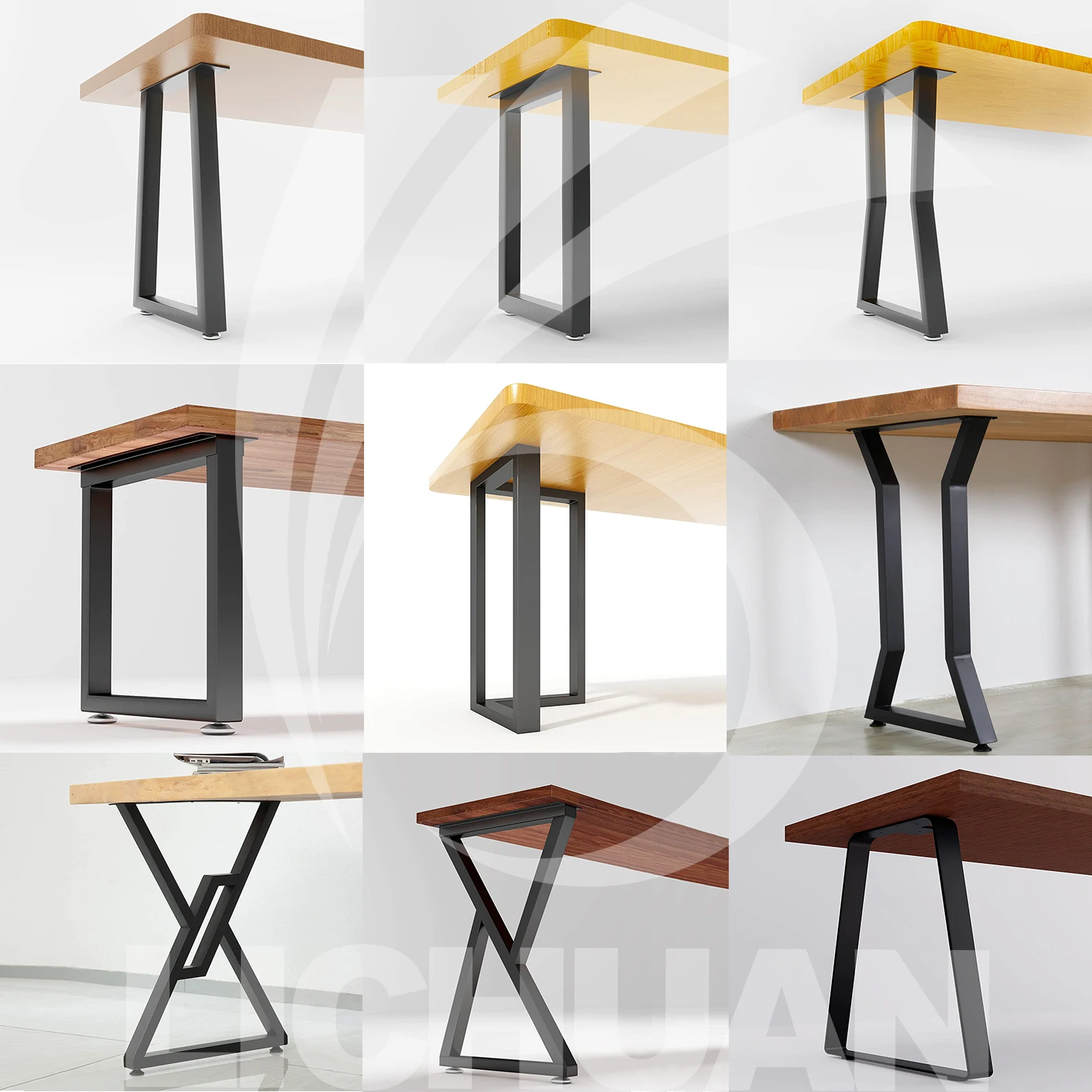 Dining room golden furniture legs cross shape black metal desk legs 7.5' furniture cabinet metal legs
