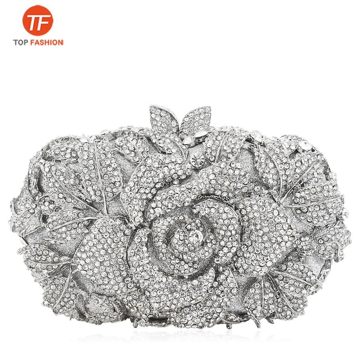 Китайская фабрика, оптовая продажа, клатч со стразами, вечерняя сумка для официальной вечеринки, клатч с розами, кошелек