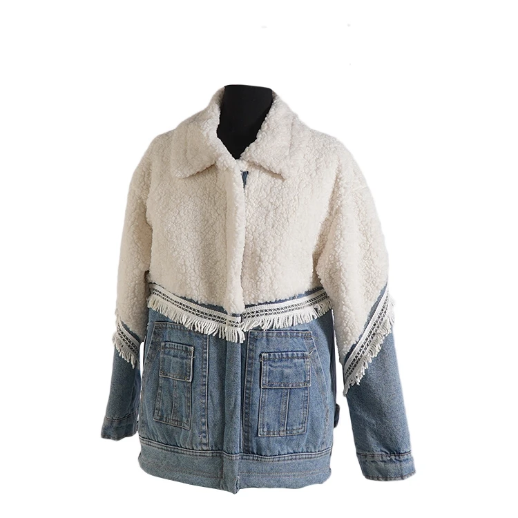 High Quality Women Hottest Sale Fashion Jacket Patchwork Women Denim Jacket