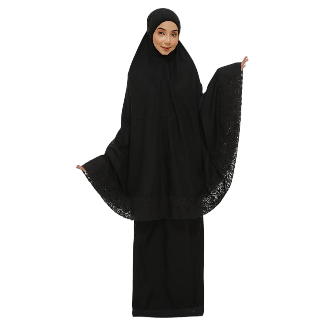 SIPO Lace Islam Women Prayer Embroidery Murah Ramadan Malaysia Indonesia Borong Muslim Singapore Telekung