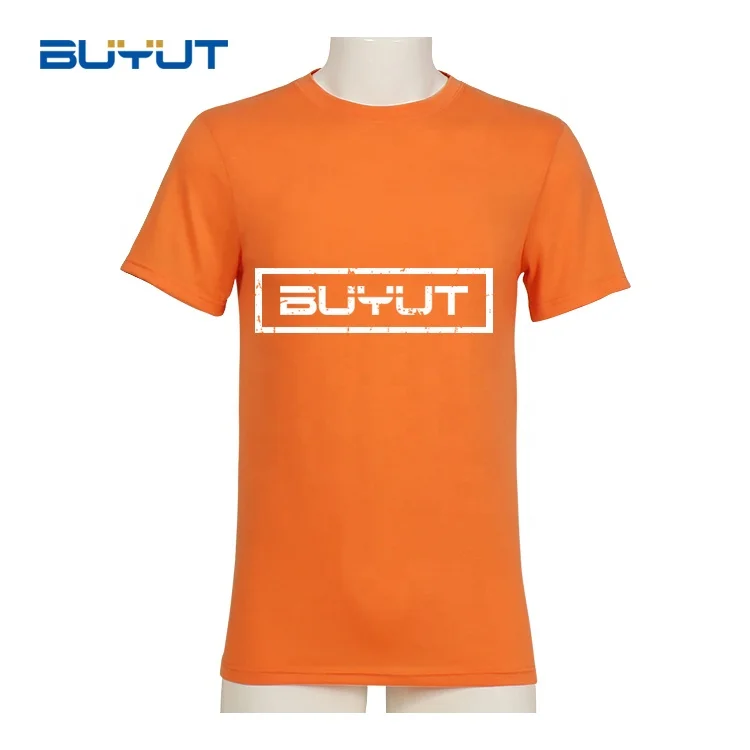 BUYUT Orange polyester t shirts ready to ship halloween holidays blank unisex shirts for DIY sublimation print