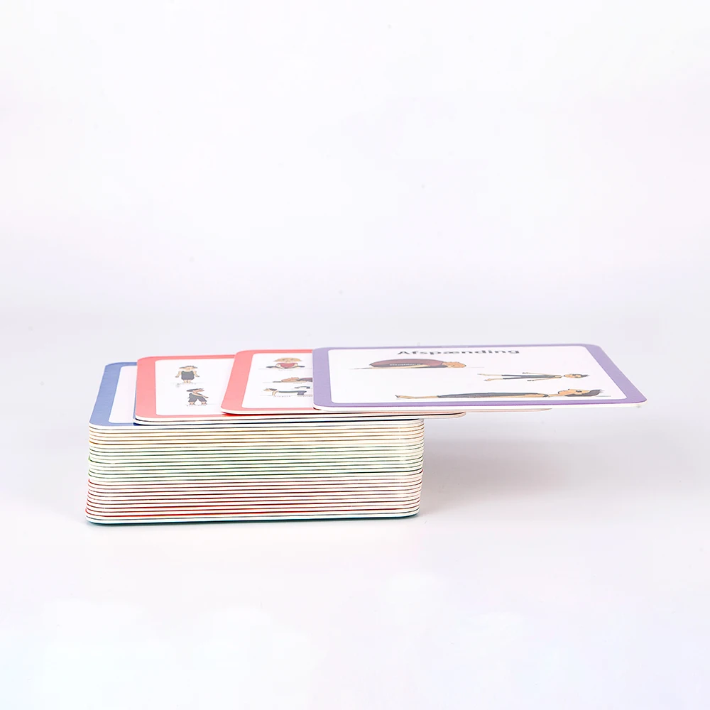 Custom Printing Physical Training Exercise Sports Souvenir Cards Yoga Card Game For Adults