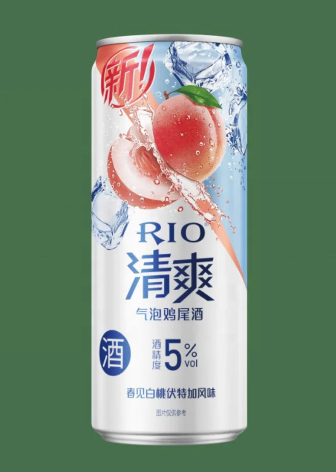 2022 NEW PRODUCT CHINA RIO cocktail fruit drinks wine fresh Spring Peach vodka 5%vol family bar holiday party home KTV 330ml can
