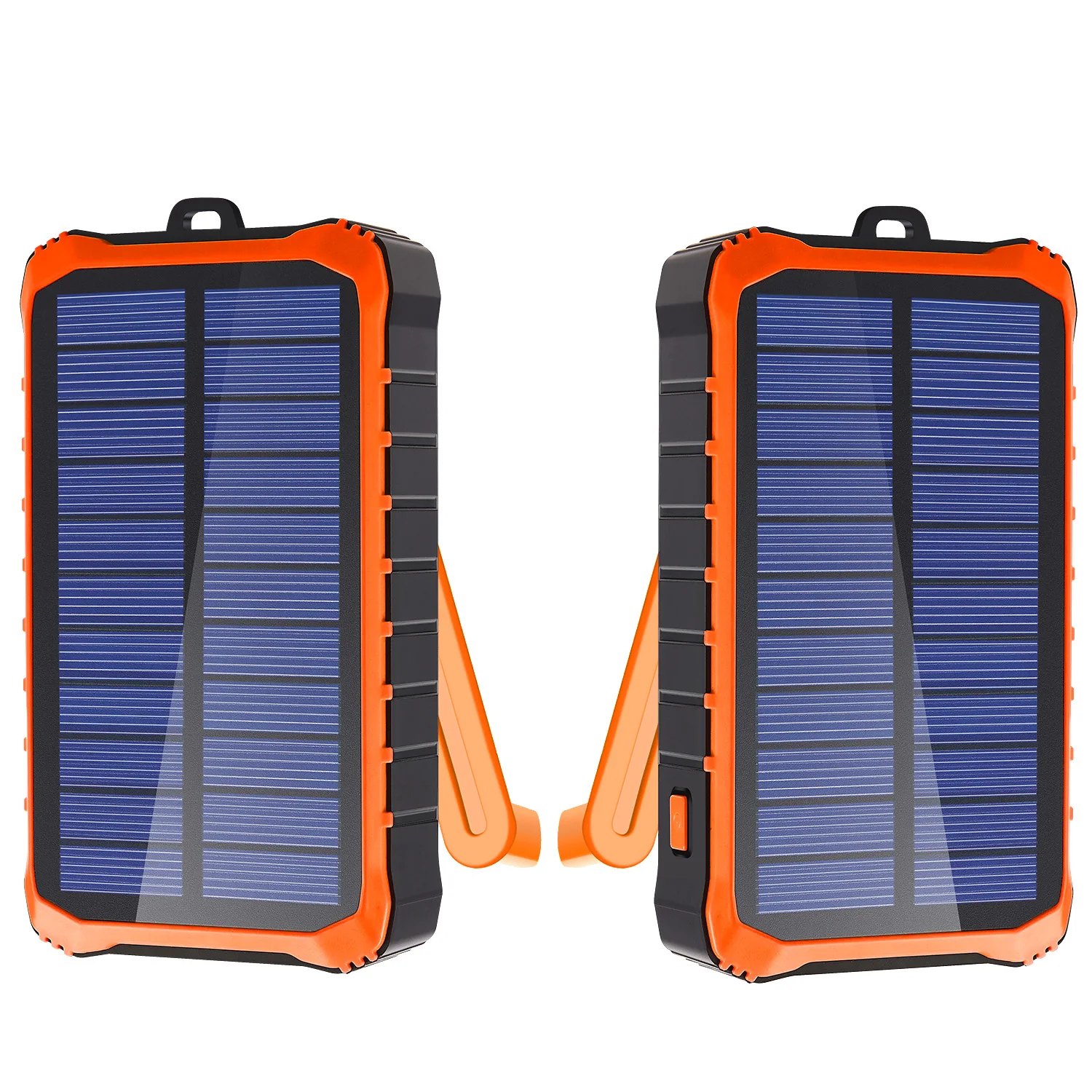 2021New Fashion 12000mAh Waterproof Solar Power Bank ,Dual Usb Solar Battery Charger Outdoor Travel Mobile Powerbank