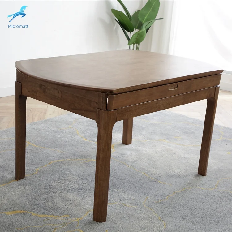 Factory Direct Sale American Style Dining Room Furniture Multi Functional Brown Color Rectangle Folding Table