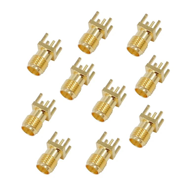 Lot RP/SMA Female Jack Solder Nut Edge PCB Clip Straight Mount Gold Plated RF Connector Receptacle Solder 4 types