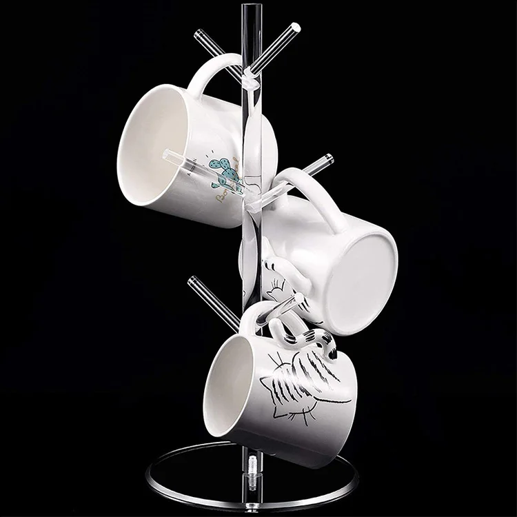 14-дюймовая акриловая кофейная кружка держатель для кофейных подстаканников с 6 крючками