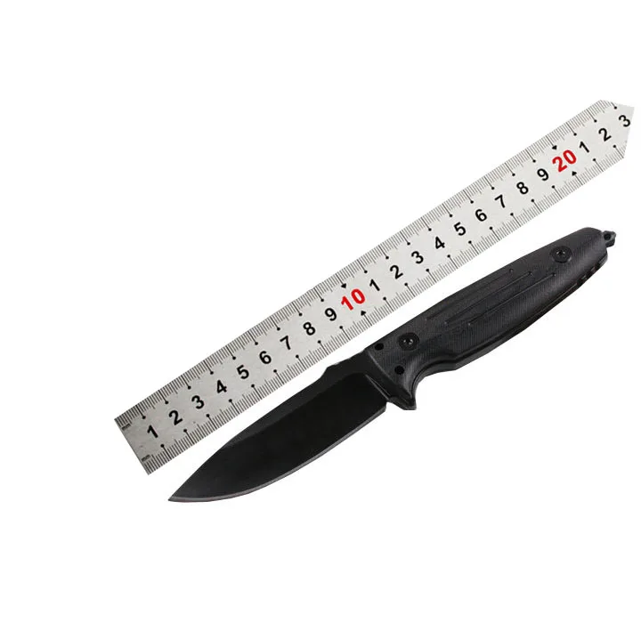 OEM wholesale Russia hot sell D2 blade with G10 handle pocket hunting fixed knife EDC outdoor tactical knife with compass