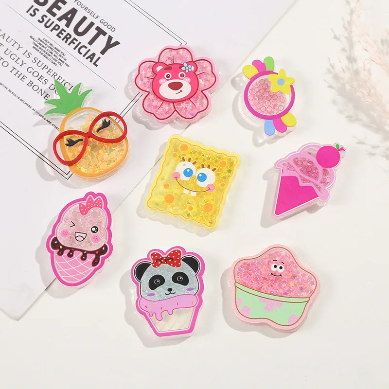 Cartoon SpongeBob Acrylic Charms Ice Cream Panda Candy Flower Bear Pink Pineapple Diy Decoration for Phone Case
