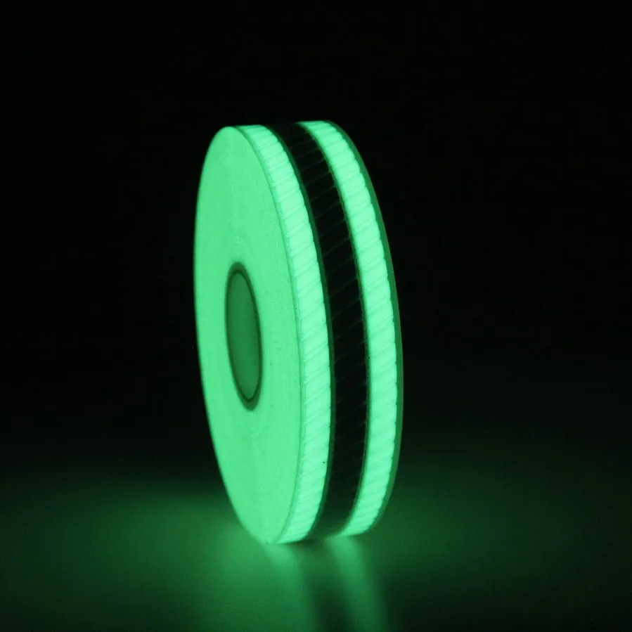 Segmented Photoluminescent Luminescent Reflective Fabric Adhesive Heat Transfer Film Vinyl  Patterns Customized glow in dark