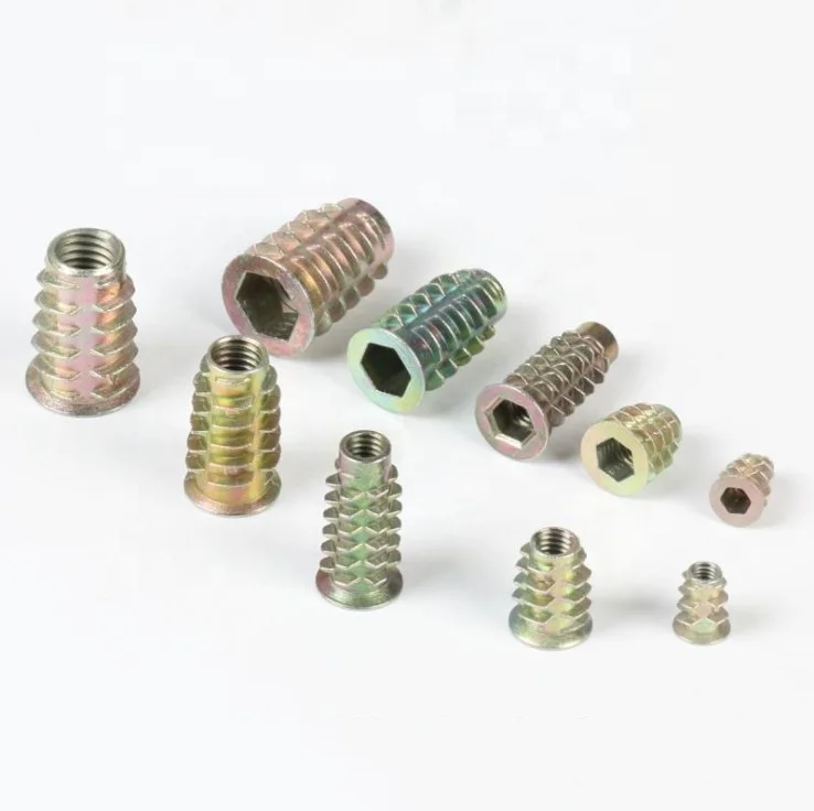 Цинковый сплав шестигранник резьбовые винты с шестигранной типа D фланец мебель деревянная вставка