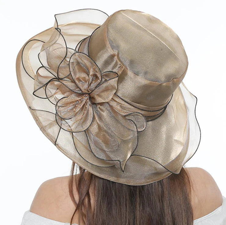 hair fascinator hat girl acid washed fashion organza cap outdoor ladies charm church hat for black women