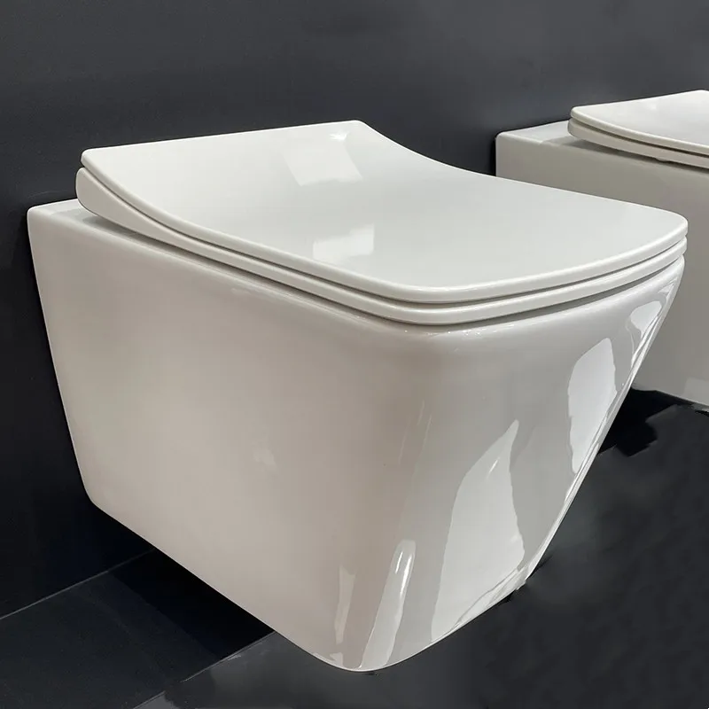 ceramic sanitary ware rimless toilet bathroom set hidden tank wall-hung toilet water closet