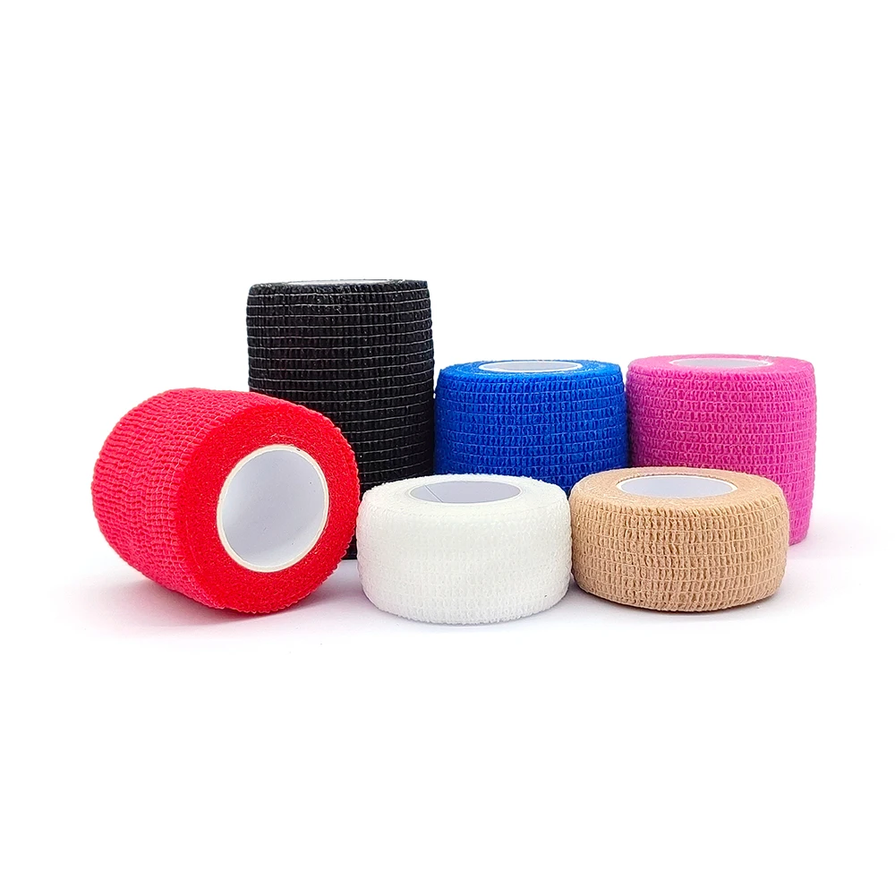 Elastic Self Adhesive Wrap Cohesive Bandage Flexible Breathable First Aid Non Woven Rolls Finger Knee Football Sport Bandage