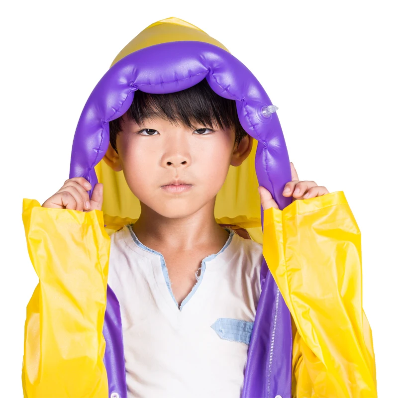 Best selling raincoat hoodie long style children rain coat for kids