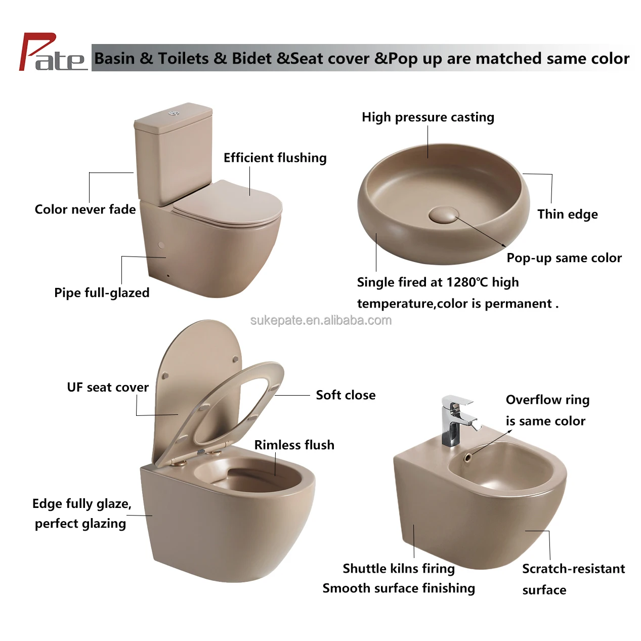 Professional sanitary ware supply wall hang ce toilet wc hung bathroom basin toilet set