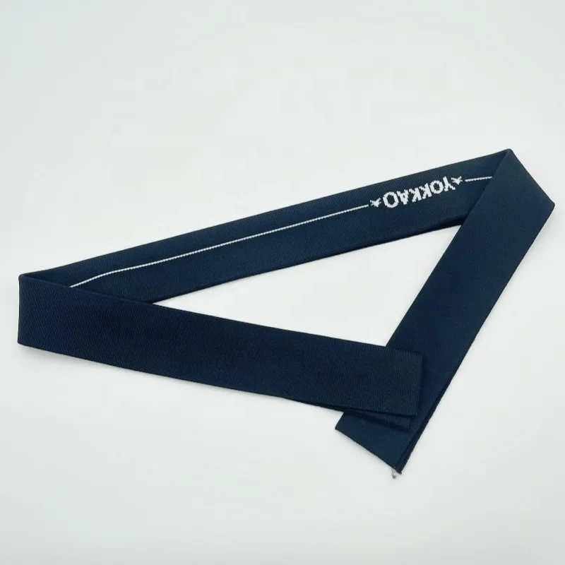 Polyester OEM/ODM flat weave collar jacquard neck ribbing for Garment accessory
