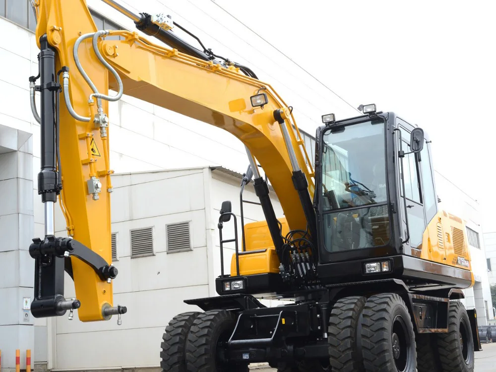 Дизельный 15-тонный 0 22-0 7cbm ковш 155HP колеса 4x4 SY155W Tier4 F & Stage V экскаватор-погрузчик в наличии для продажи