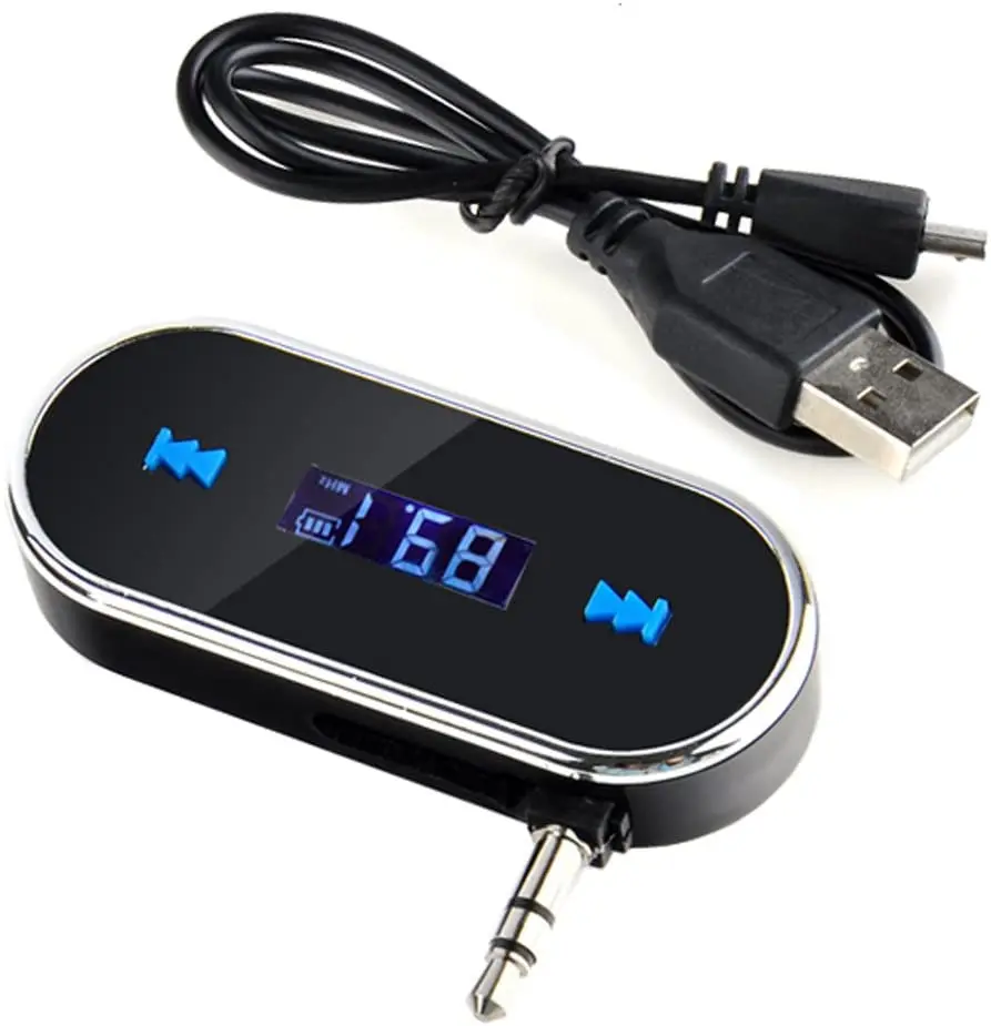 Автомобильный адаптер громкой связи передатчик FM аудио приемник двойной