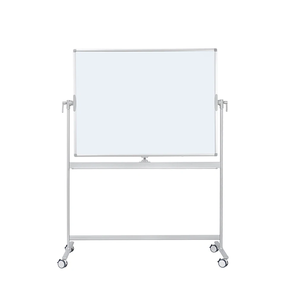 Mobile Pivoting Whiteboard Double Sided Magnetic And Dry Erase Whiteboard On Mobile Stand With Double-Sided Writing Boards
