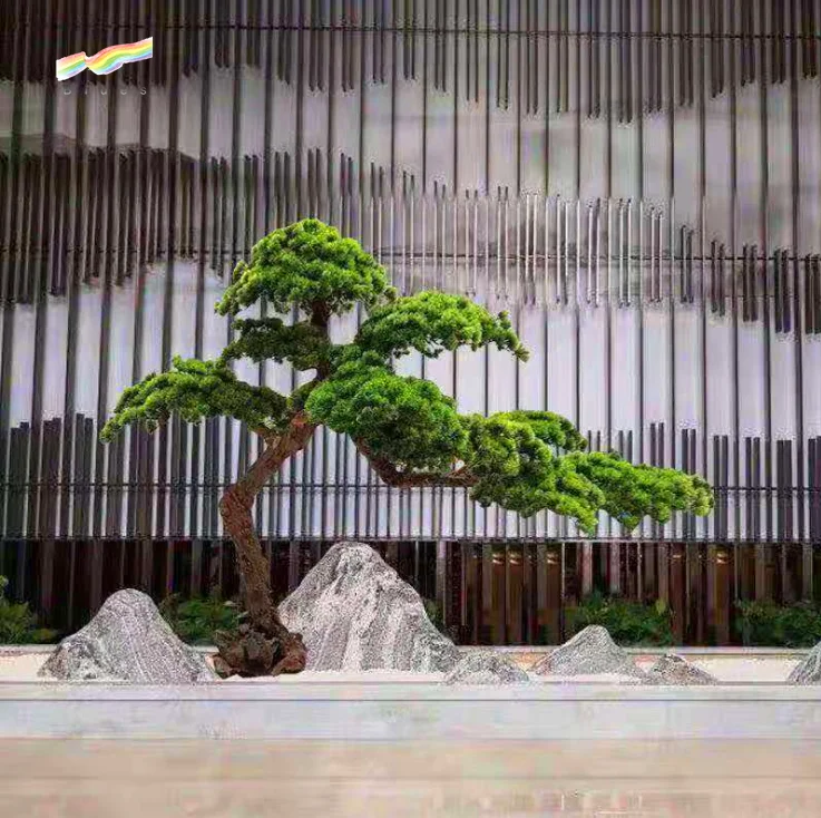 Wholesale high quality hot sale fiberglass artificial pine tree for home wedding office hotel restaurant decoration