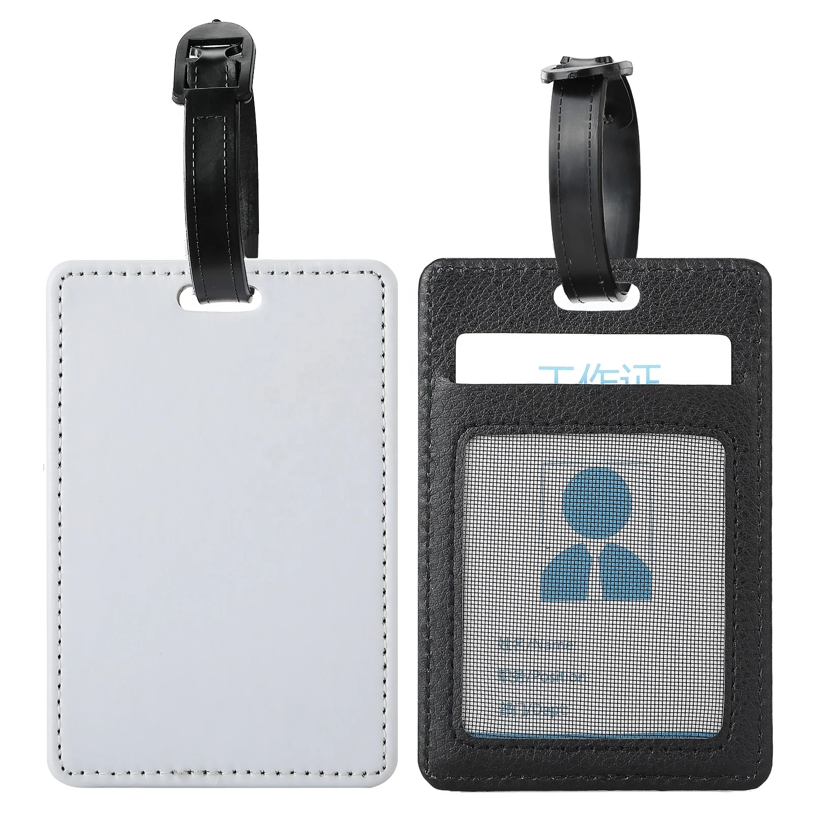 Customized Outdoor Suitcase Tag Sublimation Blank Polyester Travel Luggage Tag