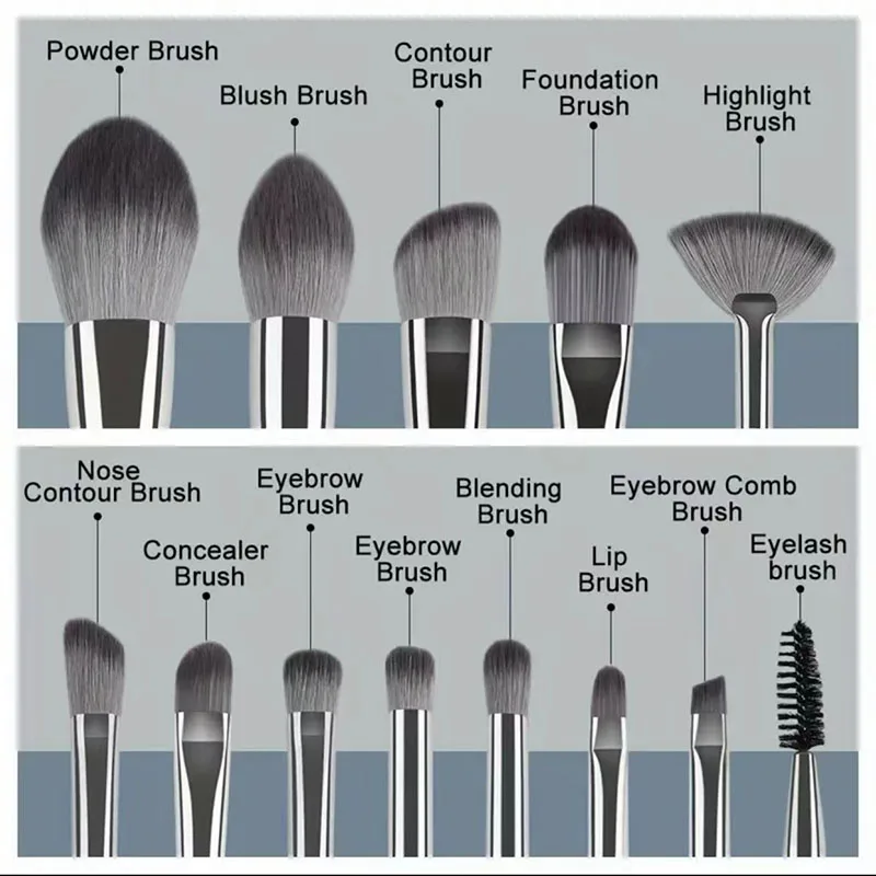 Hot Sale 14pcs Makeup With Bag Brush Set Foundation Blusher Professional Chinese Factory  Custom Beauty Makeup Tools Manufacture