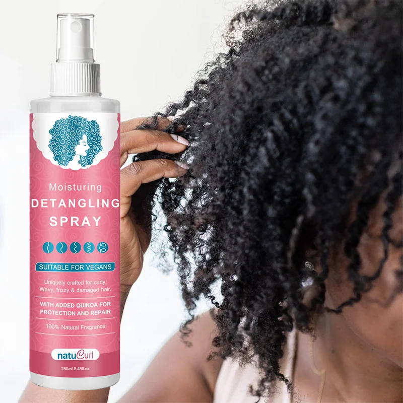 Private Label Curly Hair Products Moisturizing Hydrating Detangling Spray Hair Curl Detangle Spray For All Curly Hair