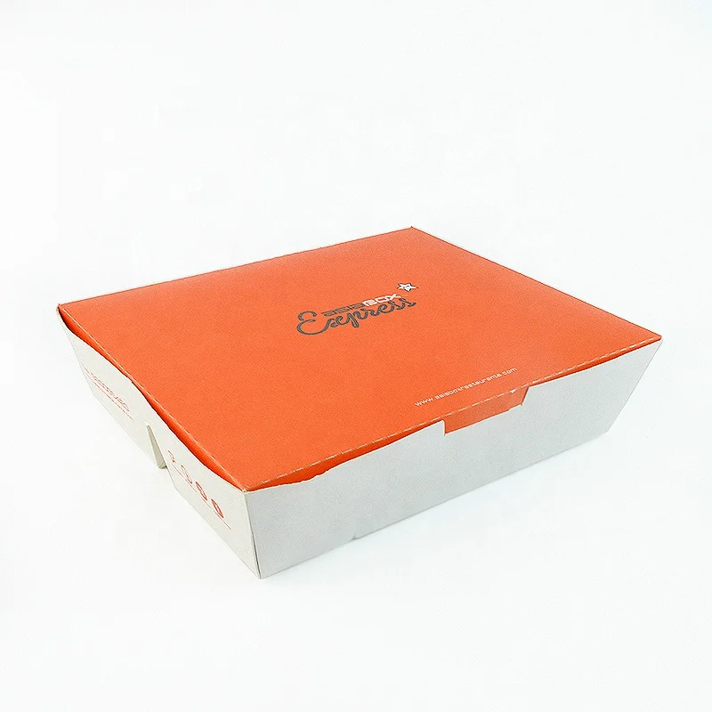 Disposable Eco-friendly Take Away Folded Compartment Paper Bento Meal Lunch Box Food,food & Beverage Packaging Coated Paper