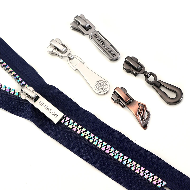 Manufacturer  Auto Lock #5 zipper Tape Bright Silky Light Gold Tooth Open-end Plastic Waterproof  Zippers