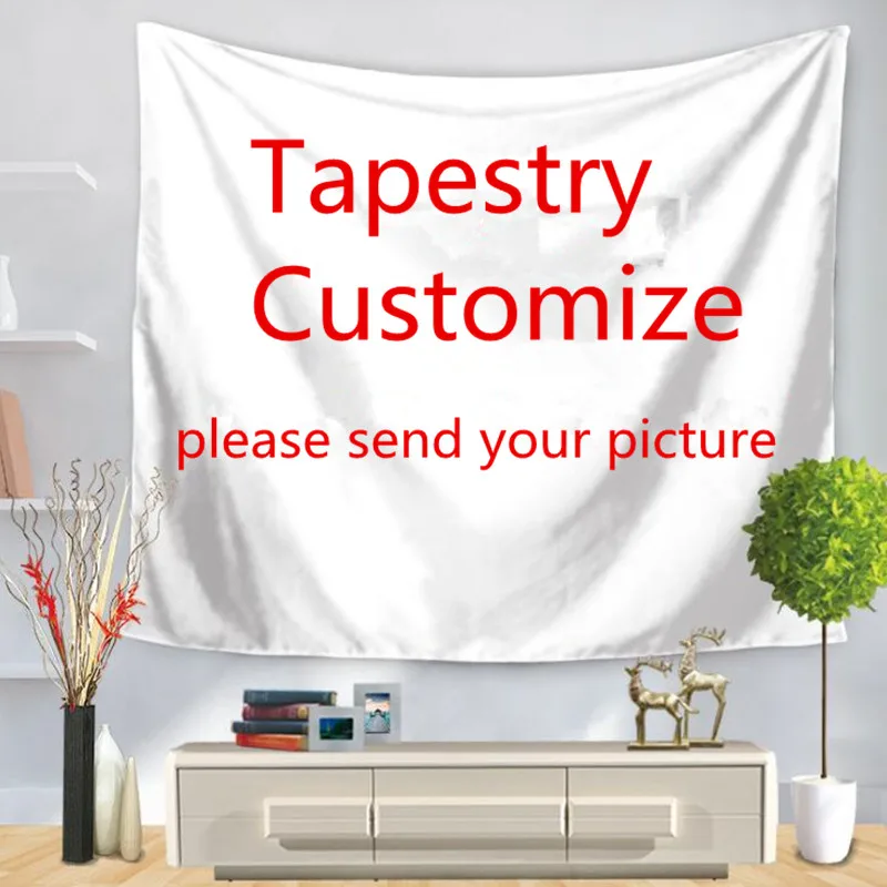 
Custom Tapestry Wall Hanging wholesale DIY Your Own Wall Tapestry Cartoon Anime Indian Mandala Print Tapestry Be Customized 