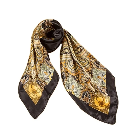 BSCI China Shenzhen Red Black Floral Print Fashion Summer Best Selling Scarfs Shawls Women