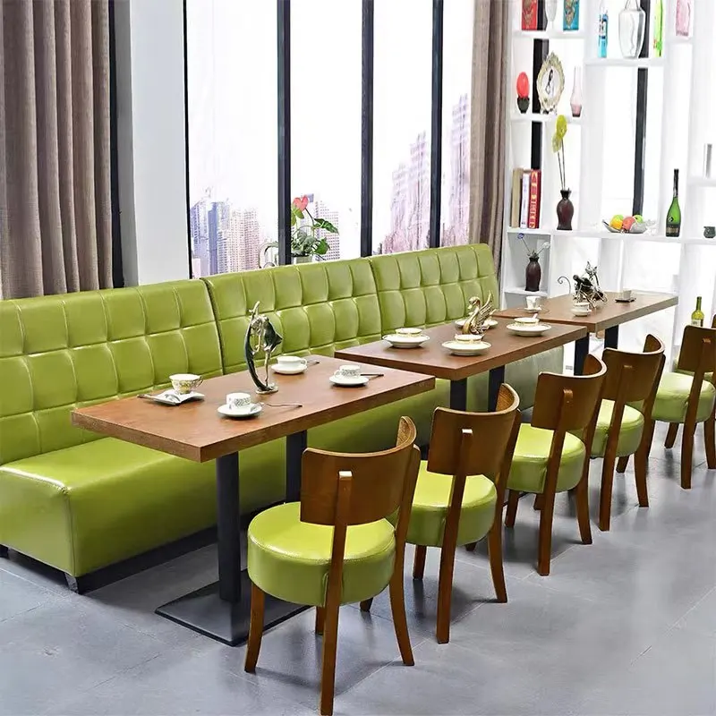 Most popular cafe milk tea store cold drink store cooking store bakery booth Solid wood table and chair set