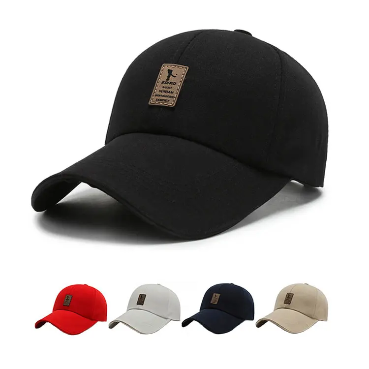 Wholesale Factory Custom Logo Baseball Cap 6 Panel Unisex Fashion Sport Hats Unstructured High Quality Baseball Fitted Cap Hat